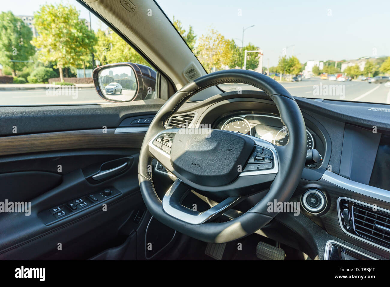 Car steering wheel Stock Photo - Alamy