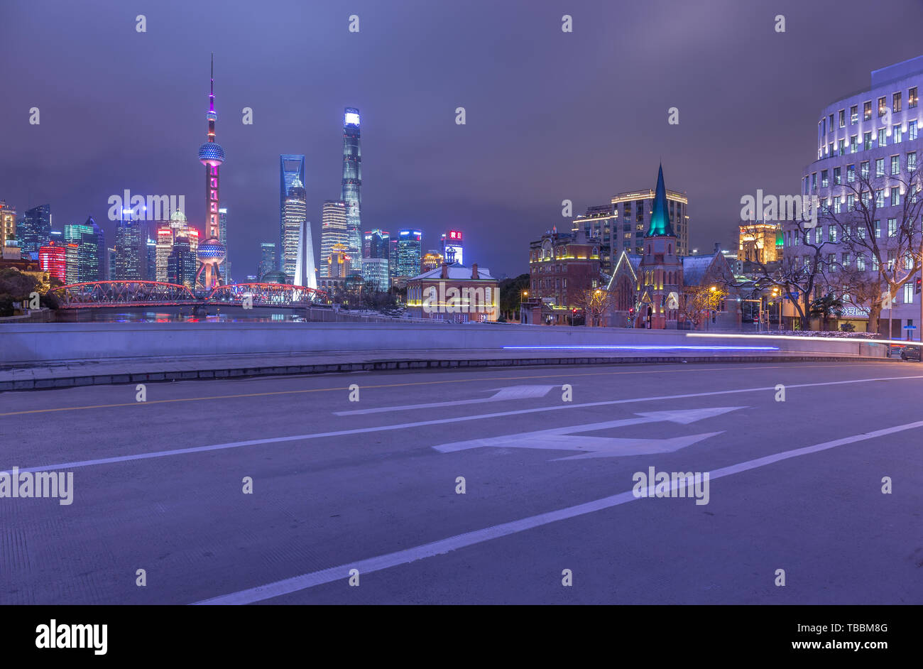 Shanghai night scenery hi-res stock photography and images - Alamy