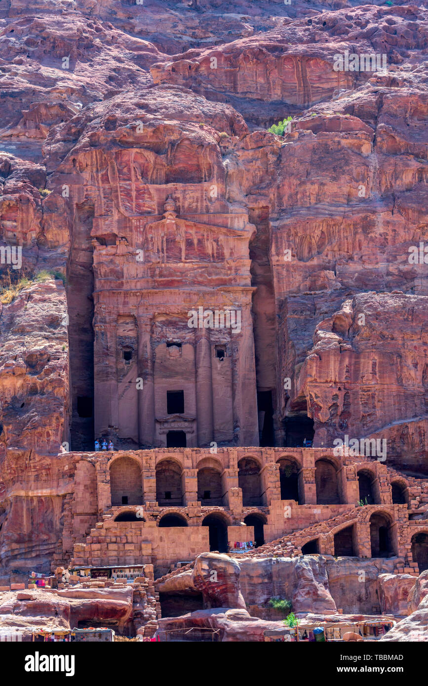 Site of the ancient city of Petra Jordan Stock Photo Alamy