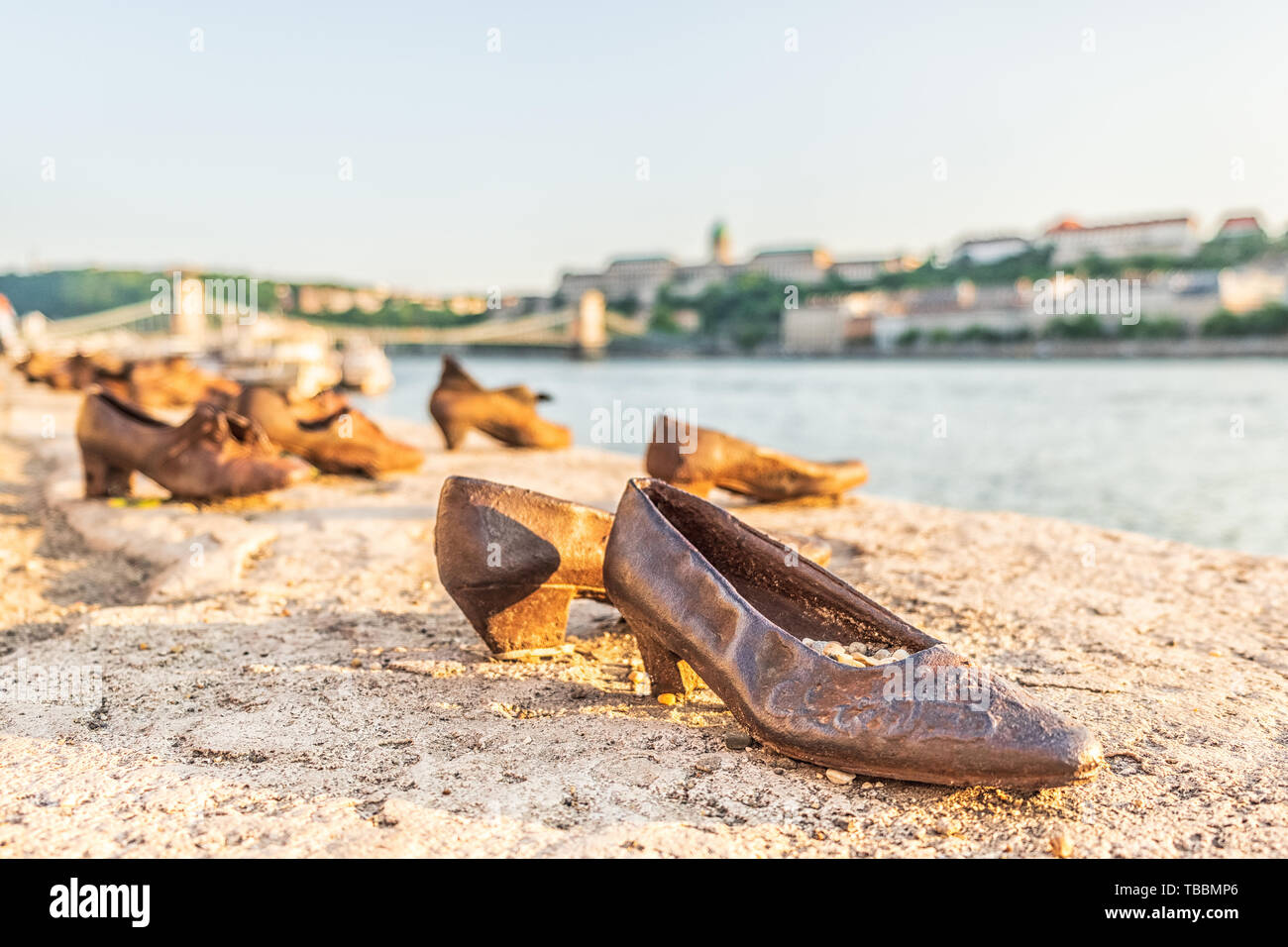 "Shoes on the Danube bank" Monument as a memorial of the victims of the Holocaust during WWII