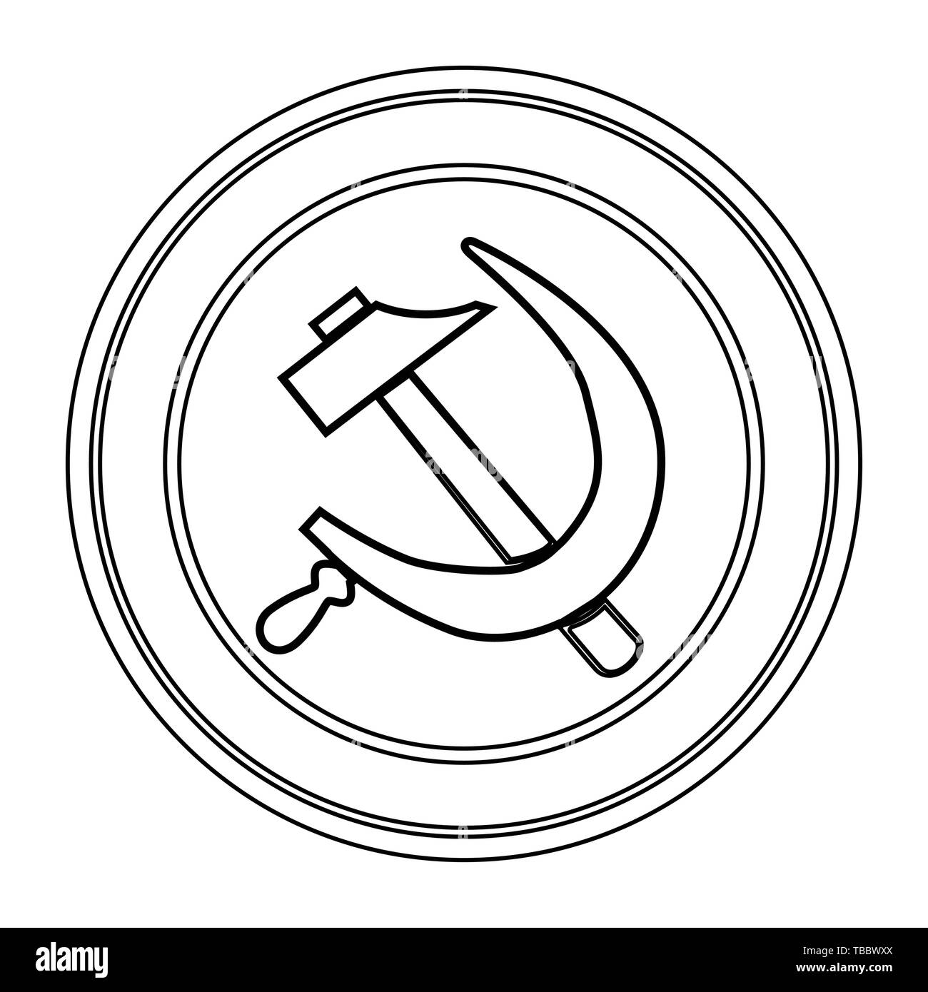 A Russian army round enamel pin badge Stock Vector