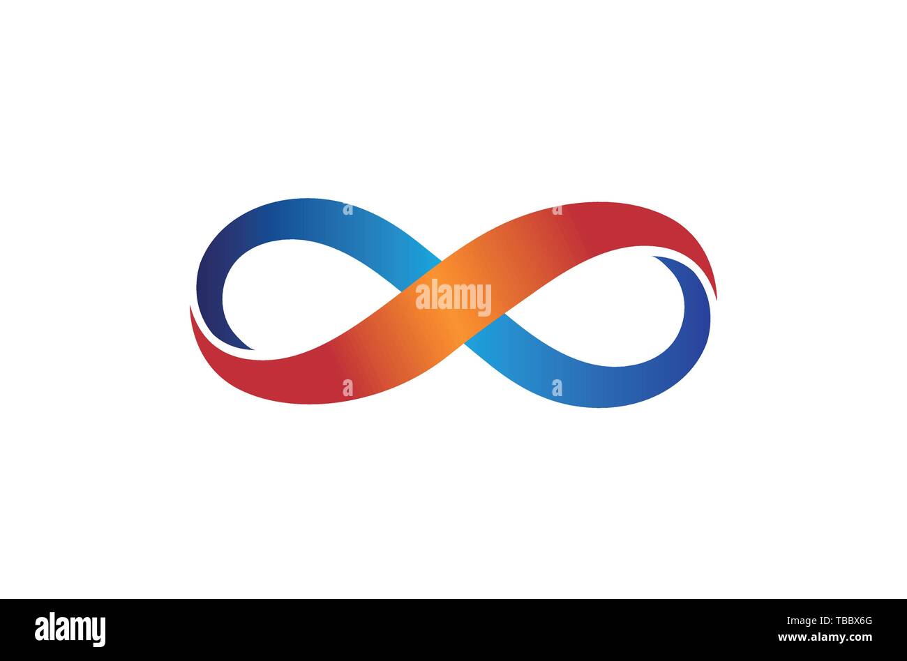 Creative Colorful Infinity Logo Design Symbol Vector Illustration Stock Vector