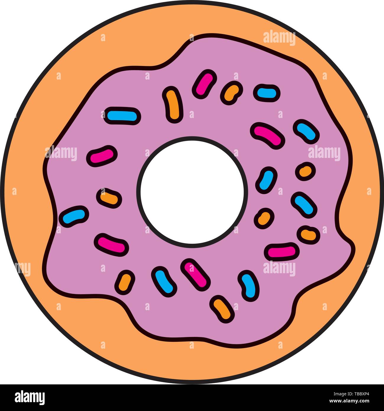 delicious sweet donut bakery icon Stock Vector Image & Art - Alamy