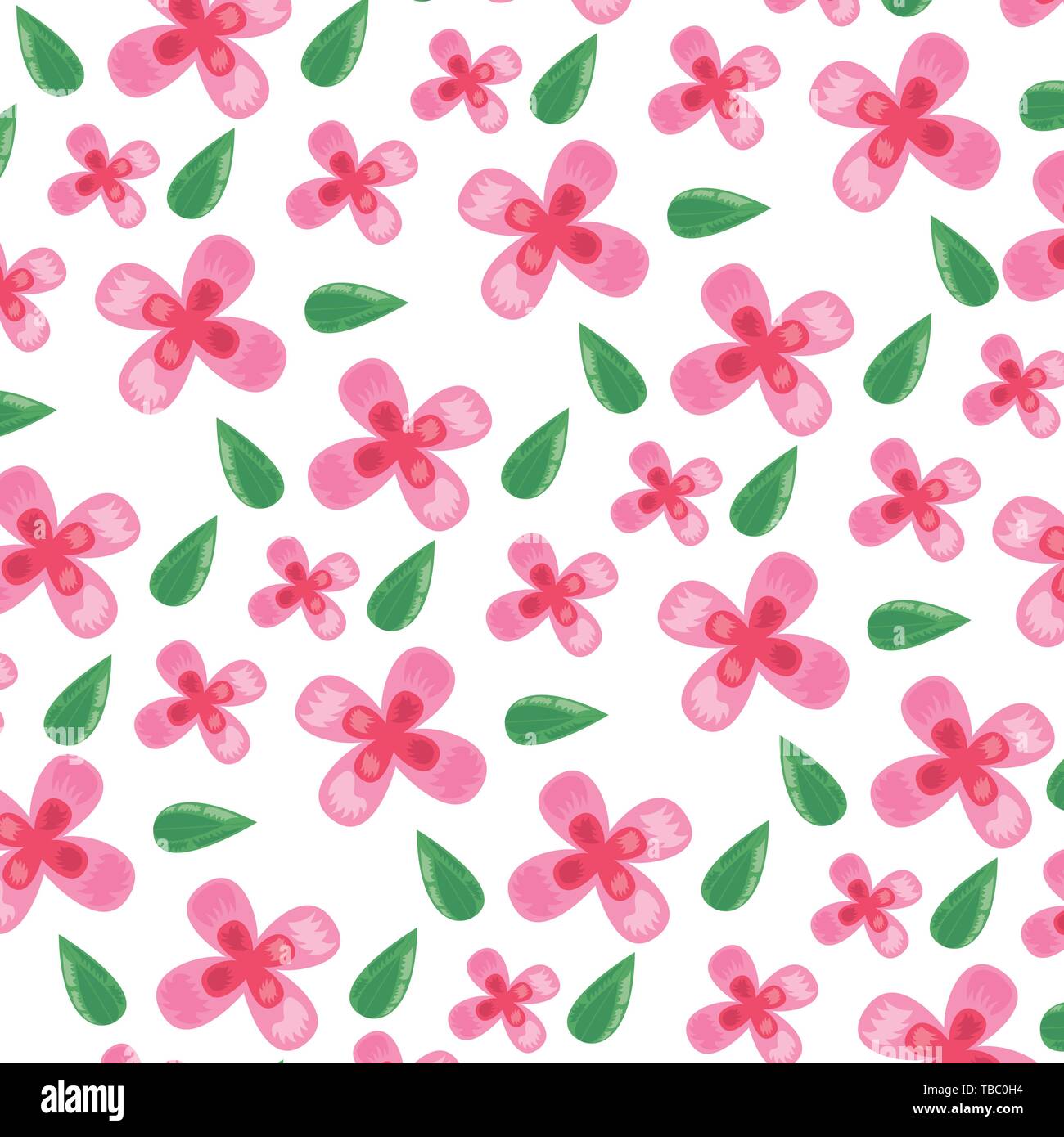 tropical flowers leaves foliage background Stock Vector Image & Art - Alamy