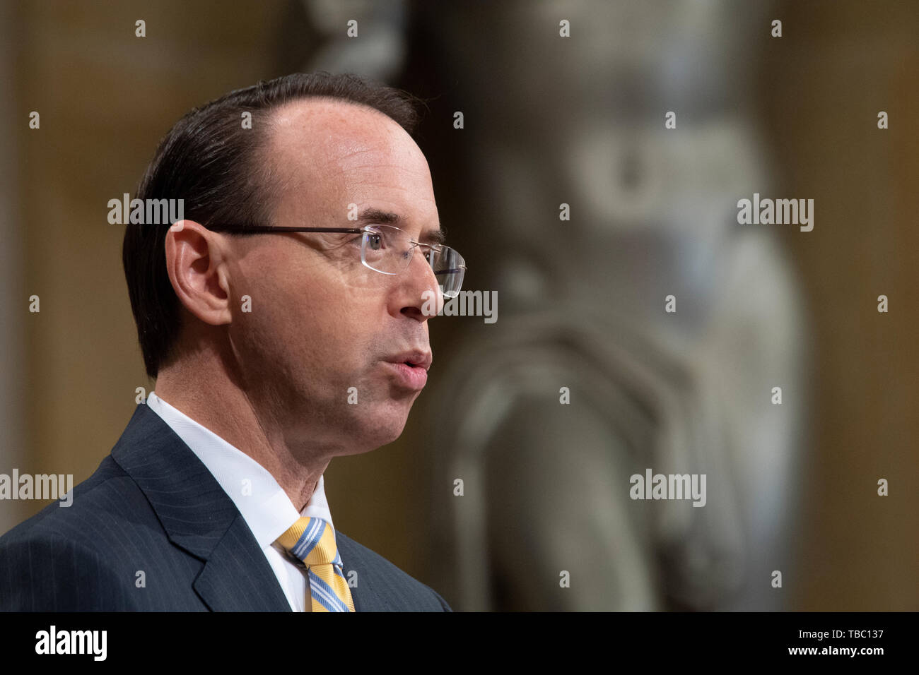 U S Deputy Attorney General Rod Rosenstein Delivers Remarks During The 