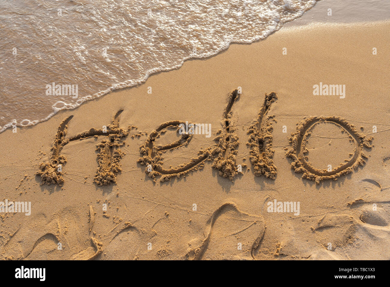 beach sand writing