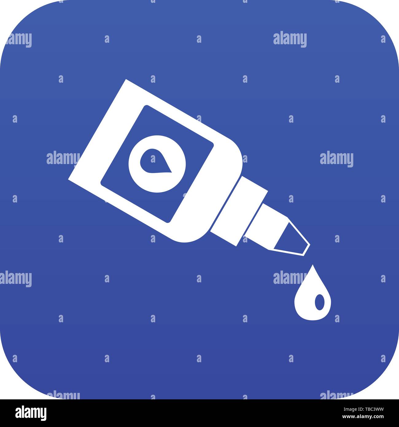 Bottle for eye drops icon digital blue Stock Vector