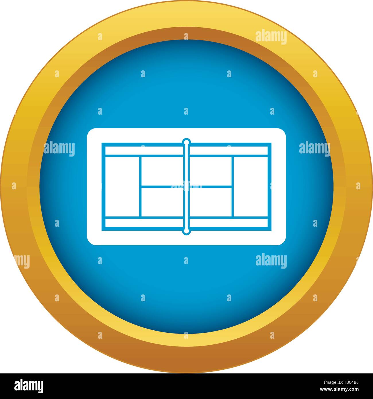 Tennis court icon blue vector isolated Stock Vector