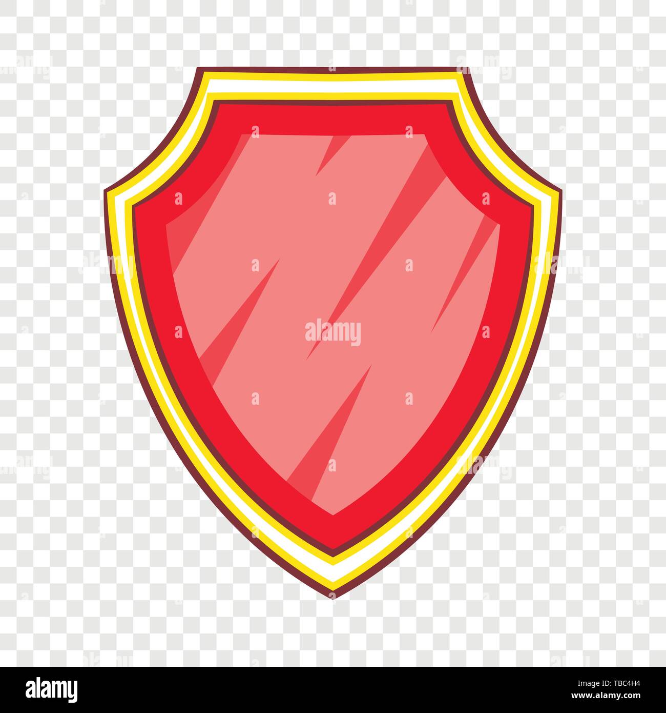 Red shield icon, cartoon style Stock Vector Image & Art - Alamy