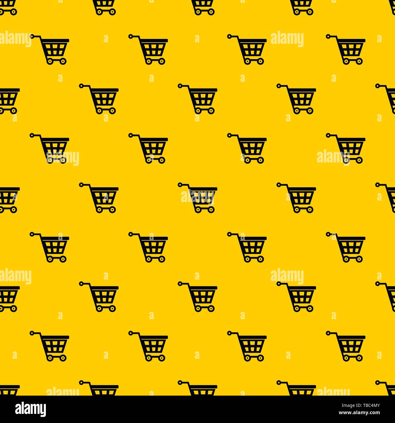 Basket on wheels pattern vector Stock Vector