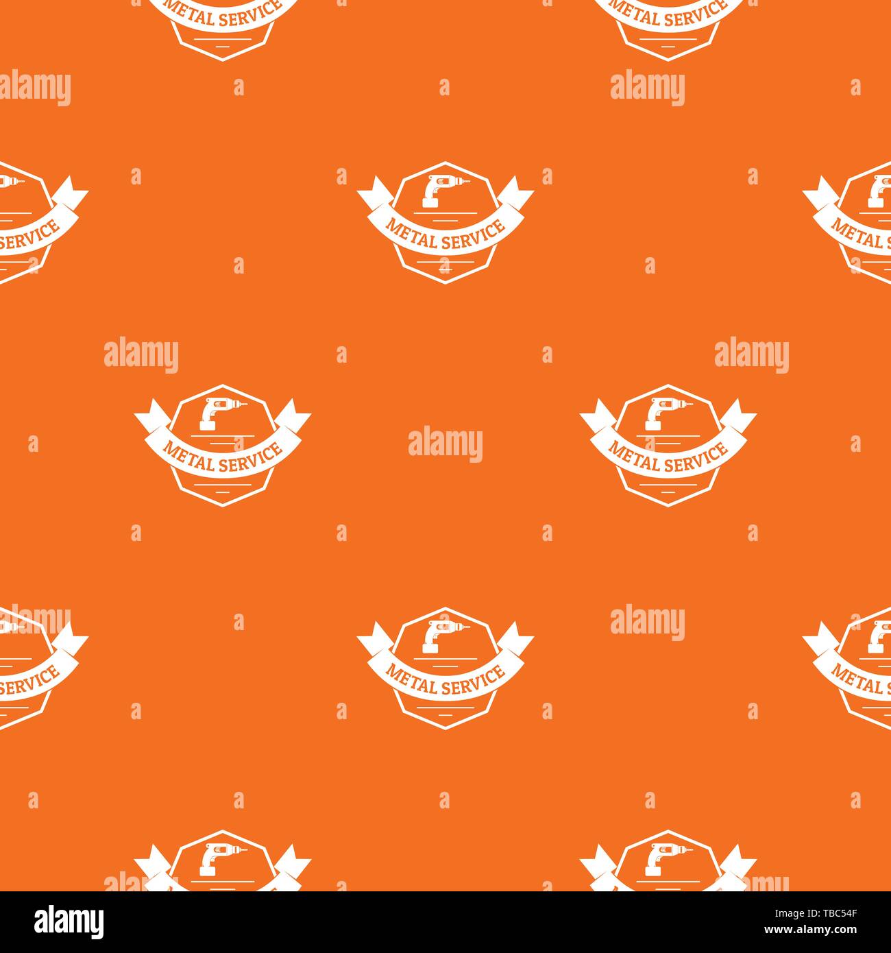 Metal service pattern vector orange Stock Vector