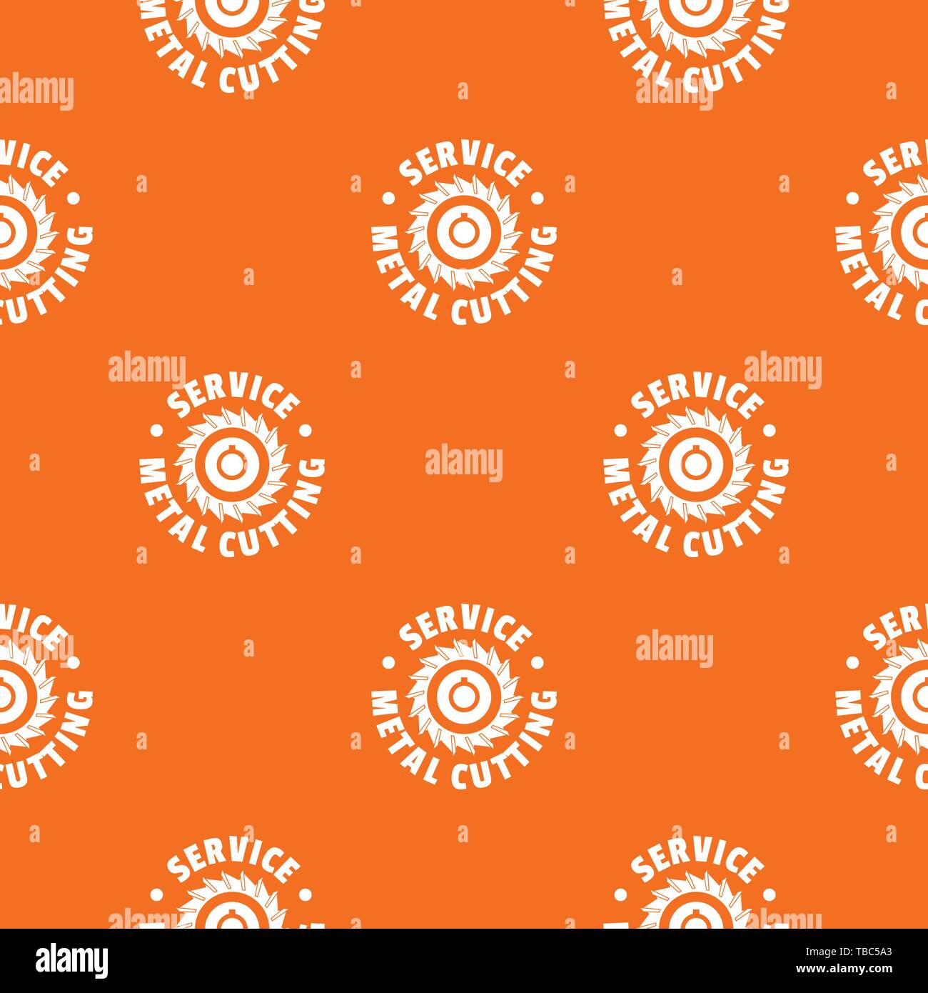 Metal cutting service pattern vector orange Stock Vector