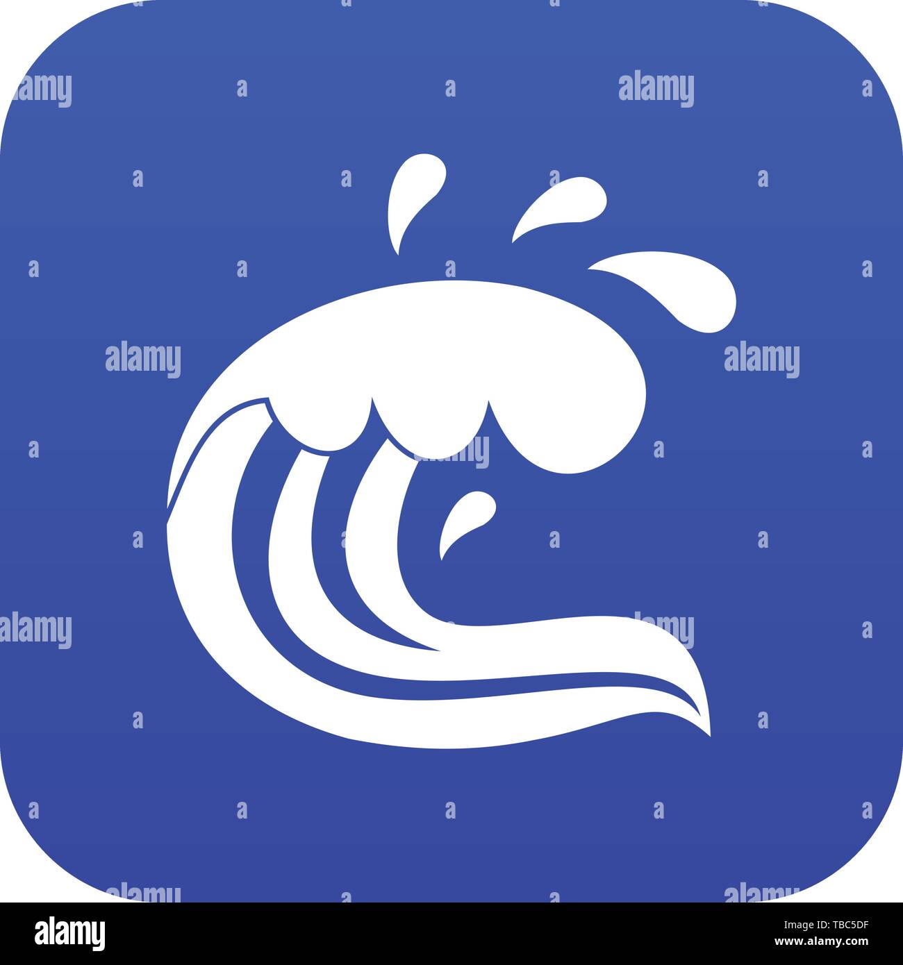 Water wave splash icon digital blue Stock Vector Image & Art - Alamy