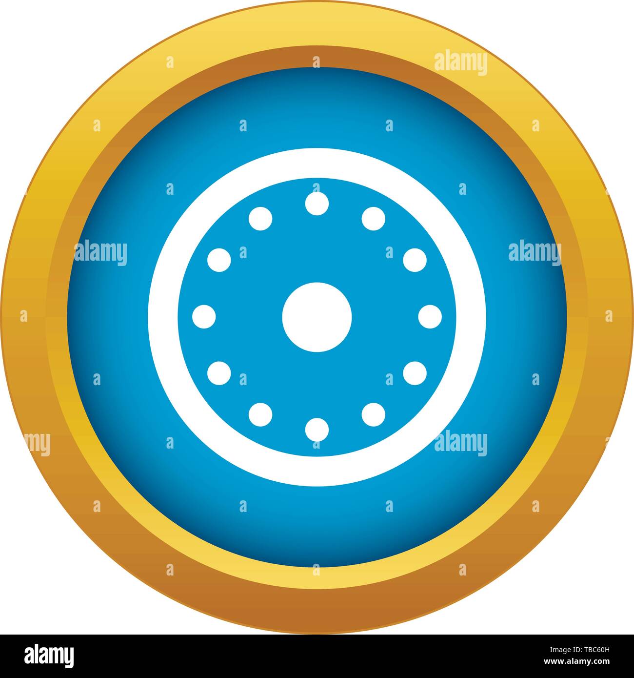 Round military shield icon blue vector isolated Stock Vector Image ...