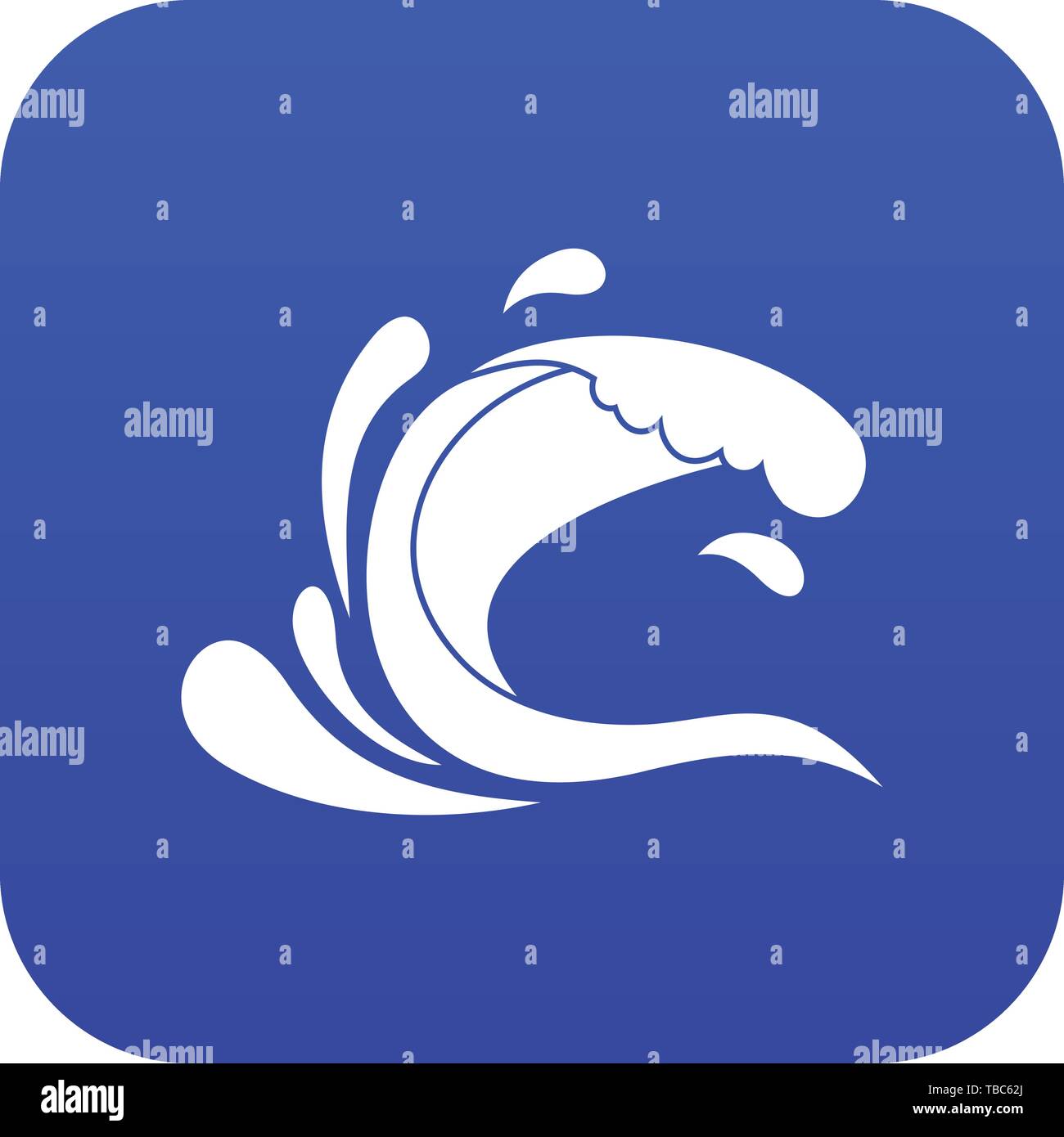 Water wave splash icon digital blue Stock Vector Image & Art - Alamy