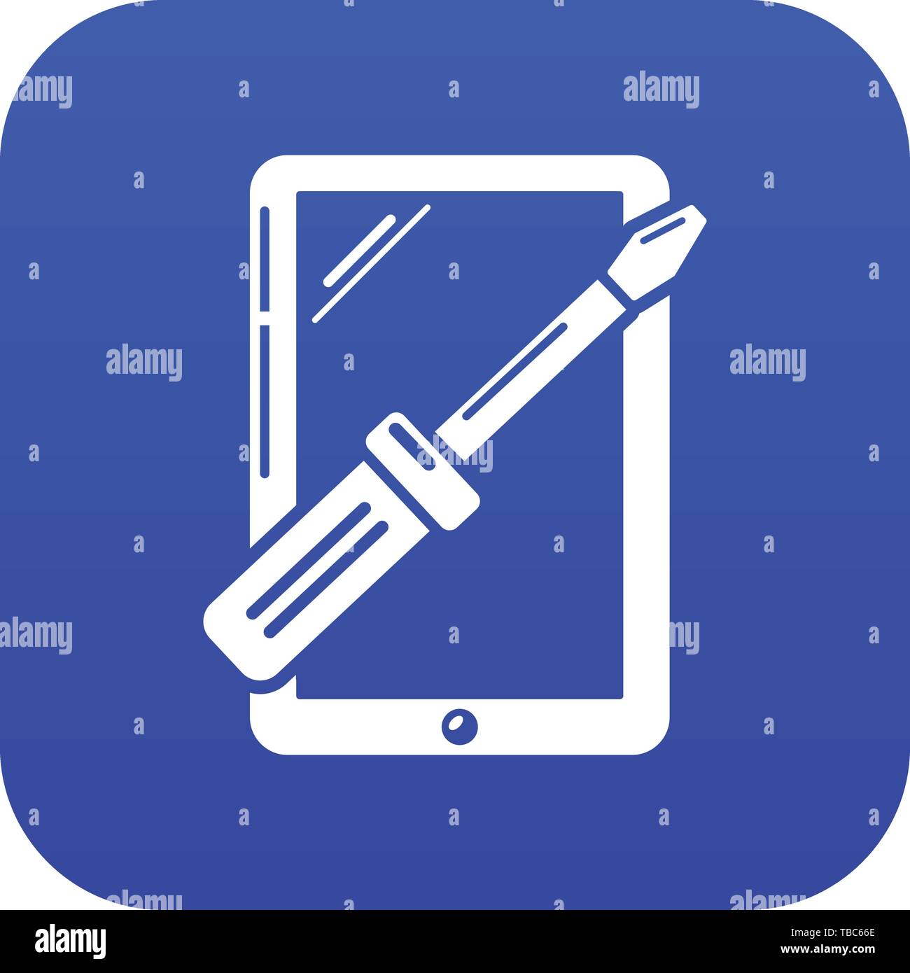 Tablet repair icon blue vector Stock Vector Image & Art - Alamy
