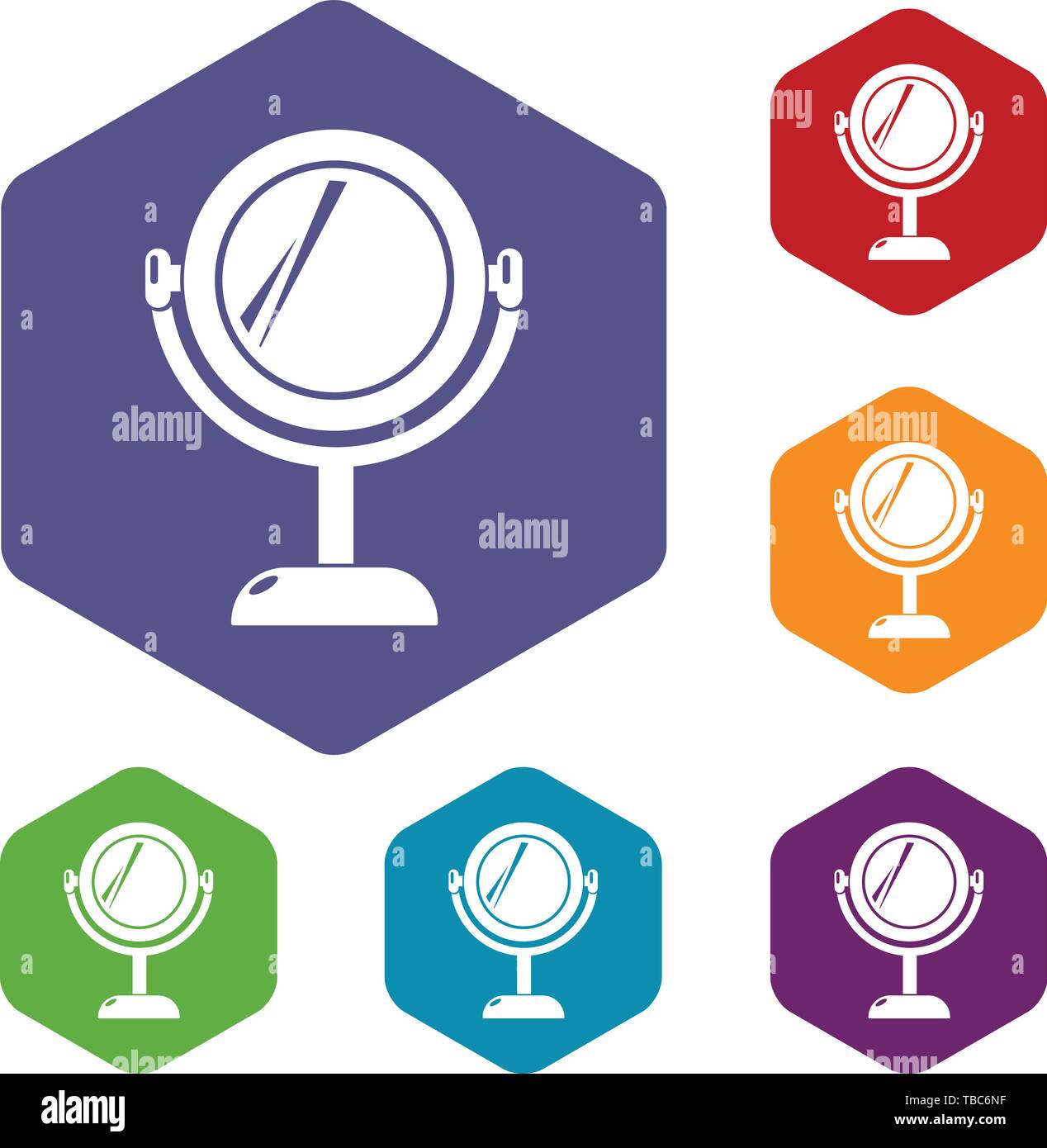 Mirror icons vector hexahedron Stock Vector