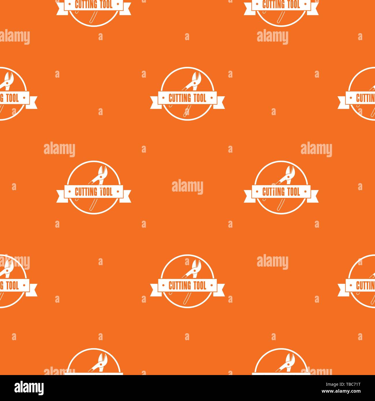 Cutting tool pattern vector orange Stock Vector