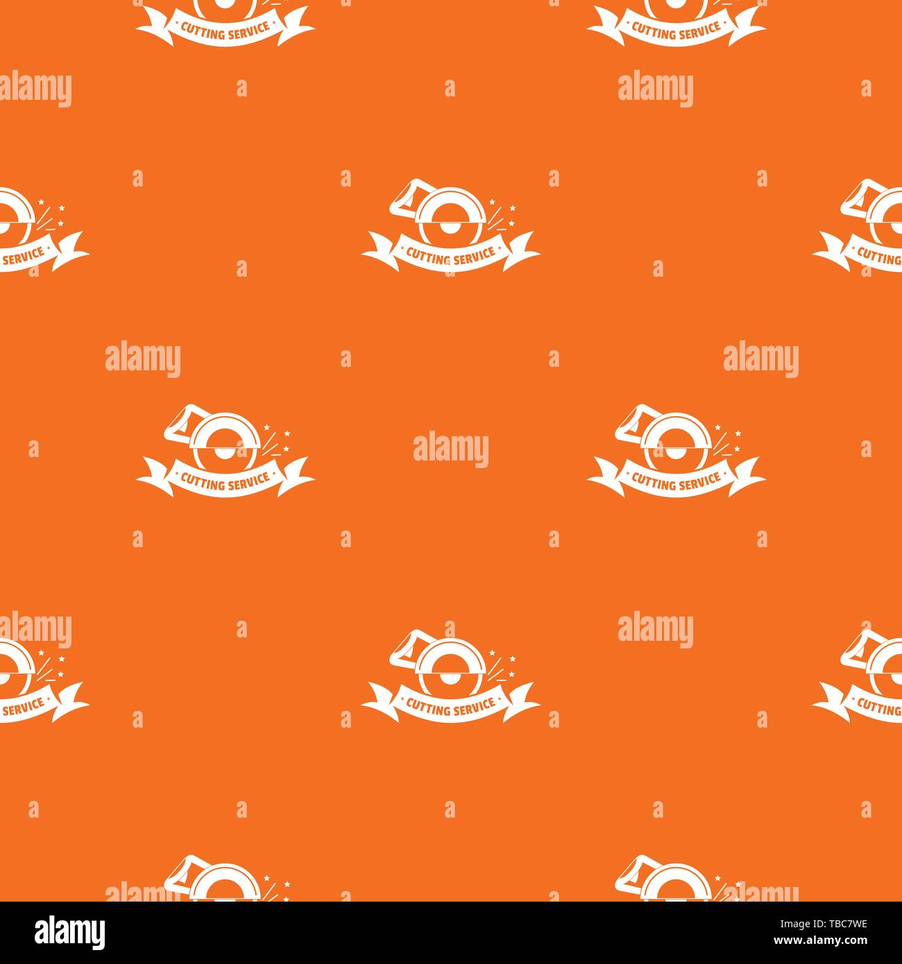Cutting service pattern vector orange Stock Vector