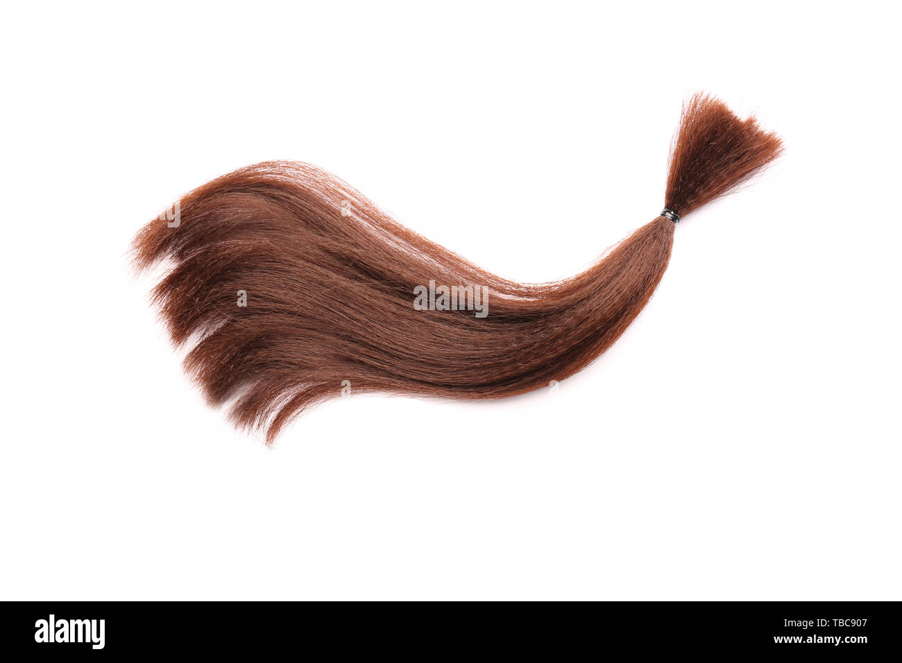 Hair Strand On White Background Concept Of Donation Stock Photo