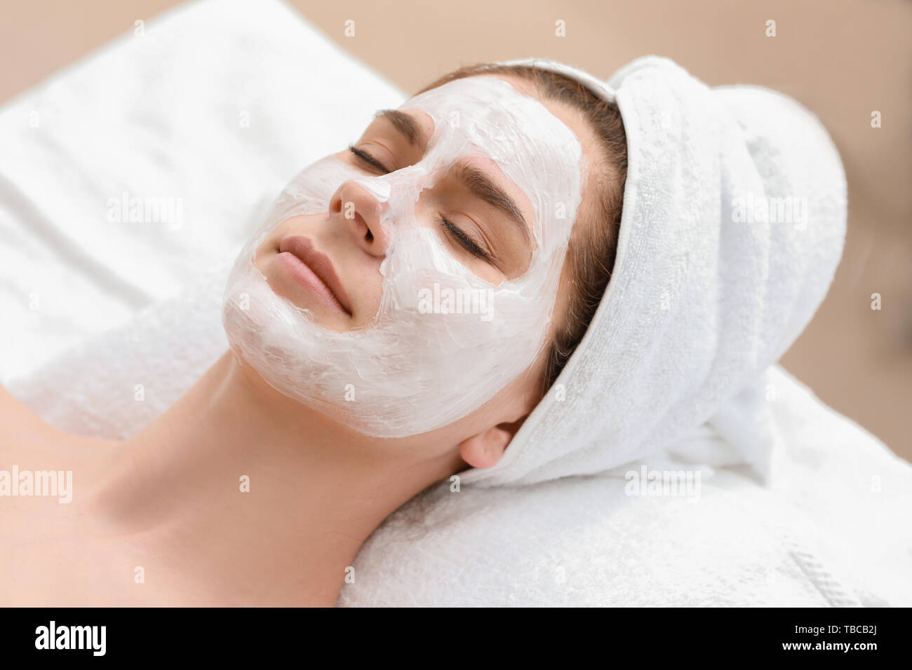 Woman facial clear mask hi-res stock photography and images - Alamy