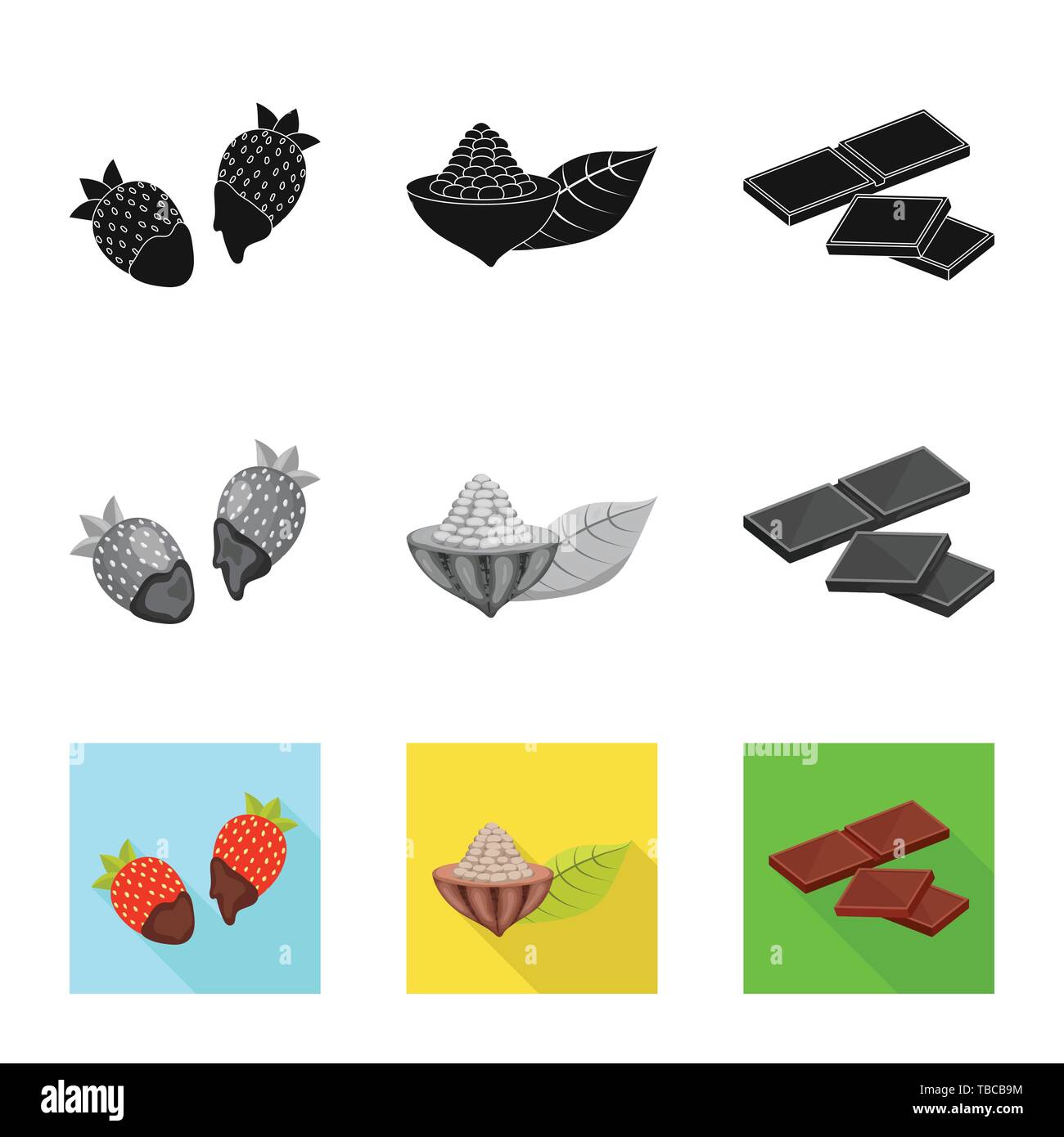 Vector design of food and yummy icon. Set of food and brown stock ...