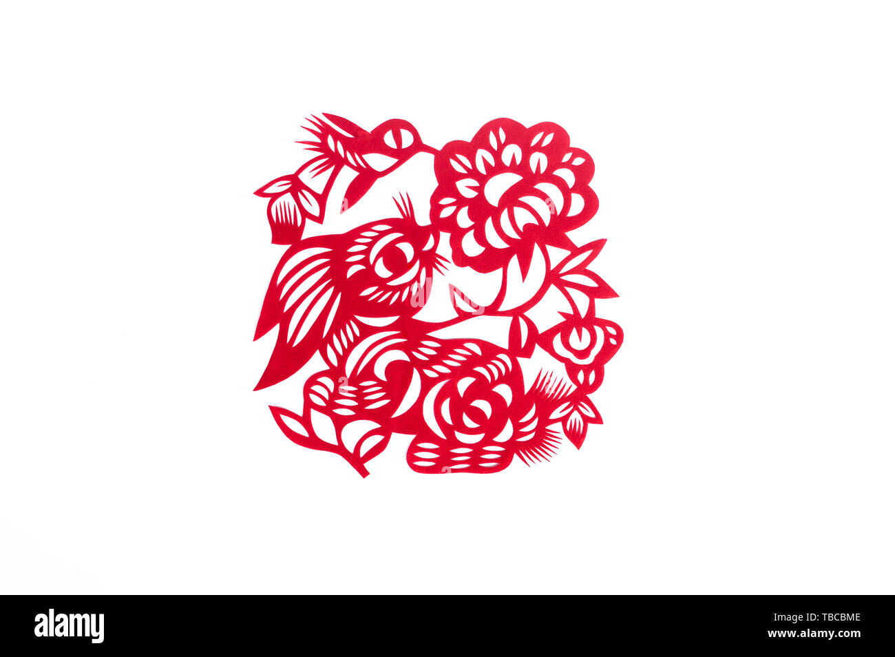 Chinese paper cut rabbit hi-res stock photography and images