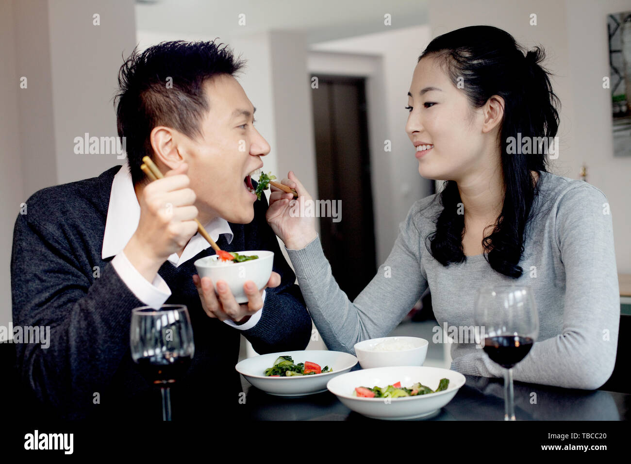 Happy Dining Stock Photo