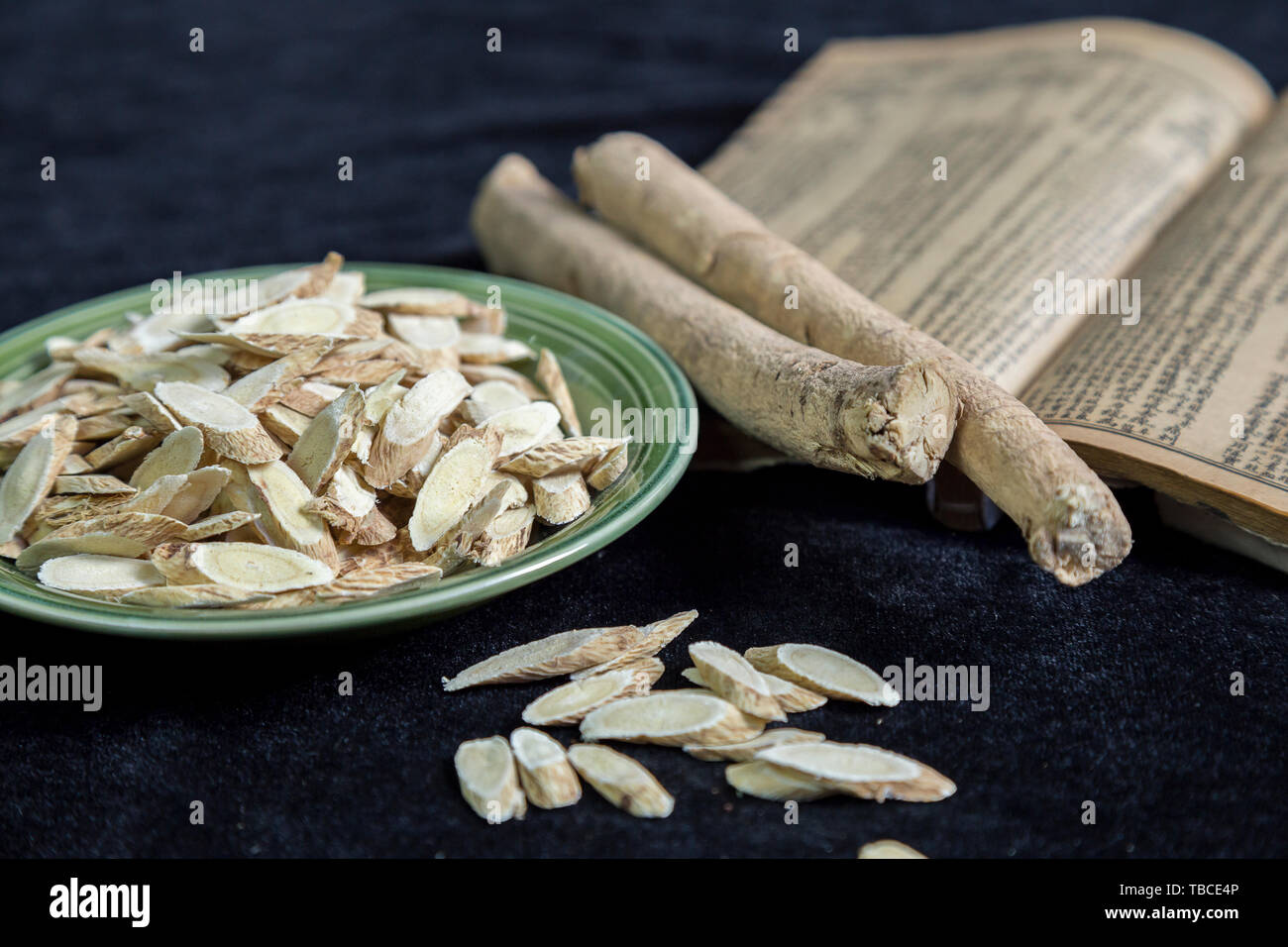 Closeup Astragalus of Traditional Chinese Medicine Stock Photo