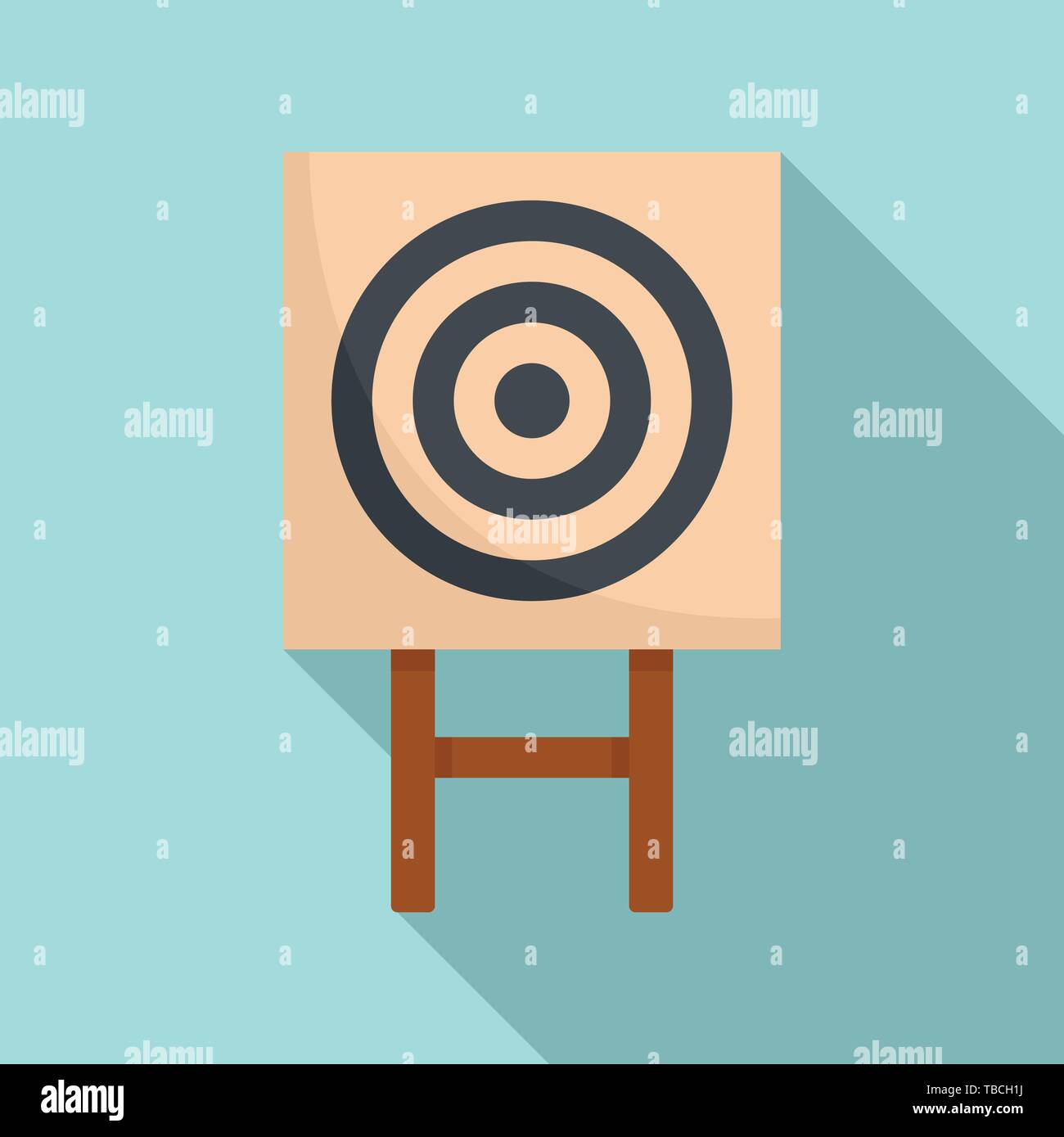 Paper arch target icon. Flat illustration of paper arch target vector ...