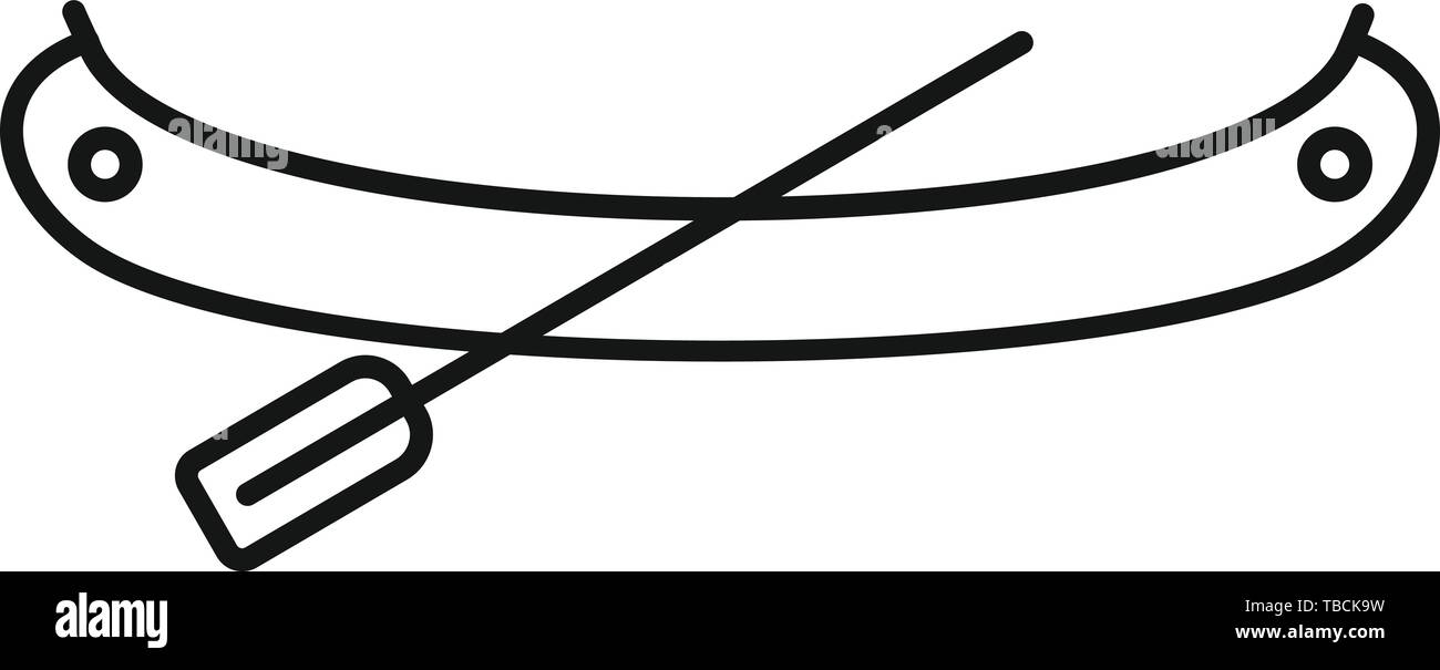 Modern kayak icon. Outline modern kayak vector icon for web design isolated on white background Stock Vector