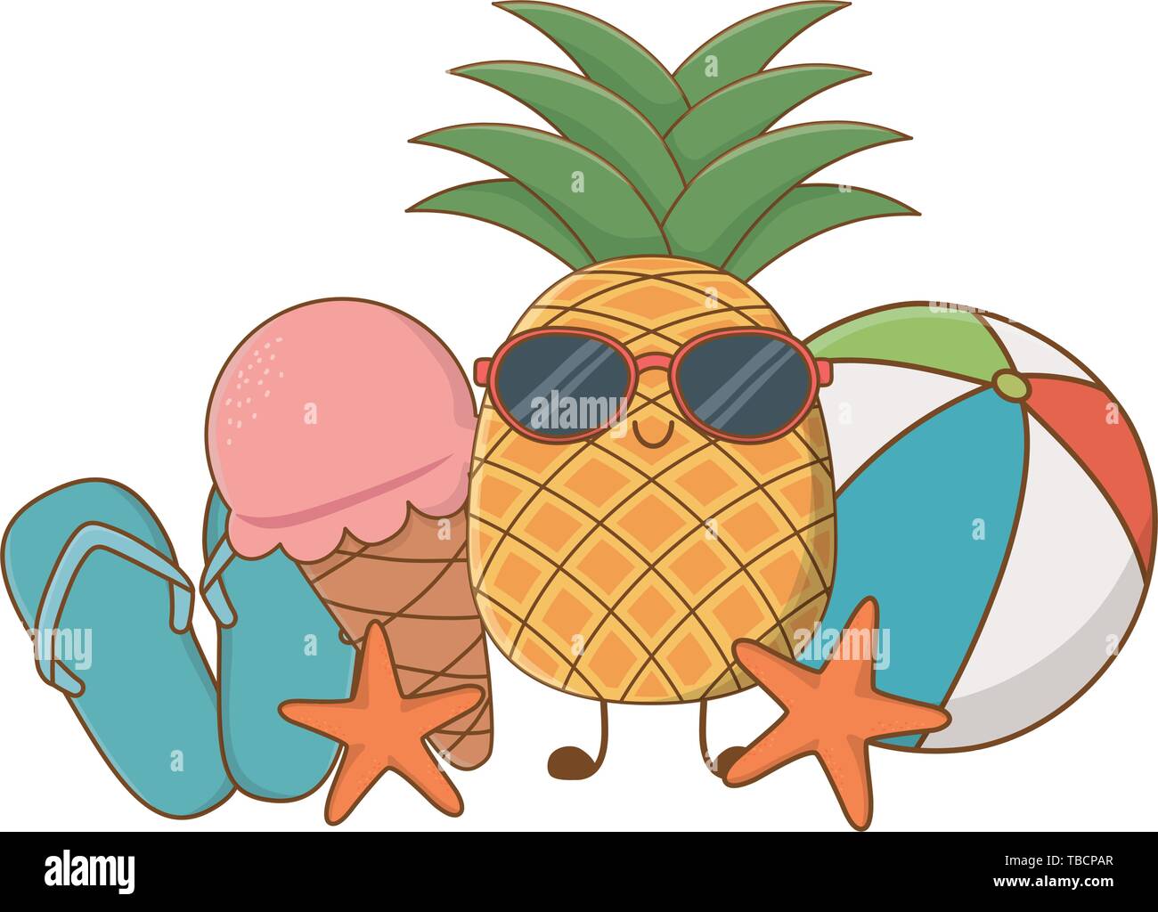 pineapple beach ball