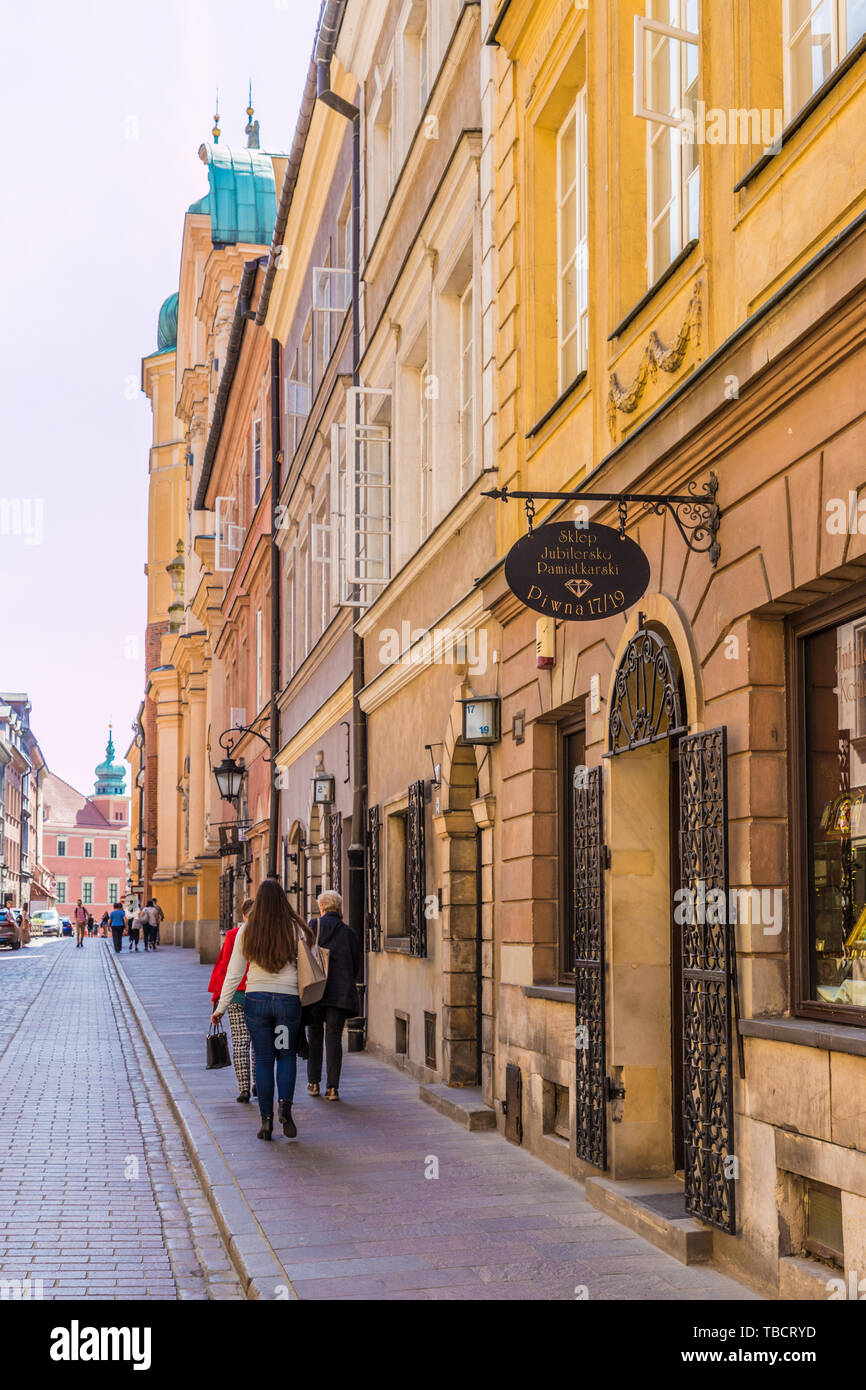 A typical view in Warsaw in Poland Stock Photo