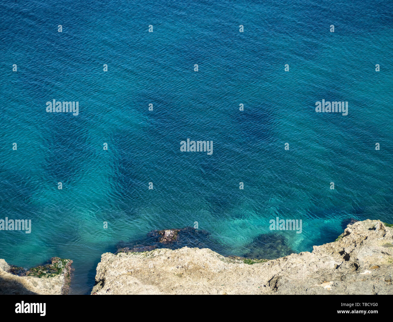 Quiet, clear blue Atlantic Ocean with tiny ripples Stock Photo - Alamy