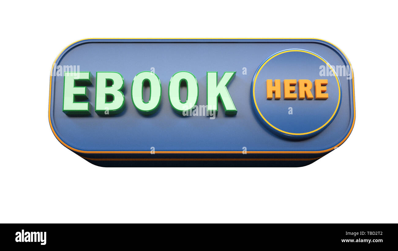 3d render. Ebook icon 3d concept Stock Photo Alamy