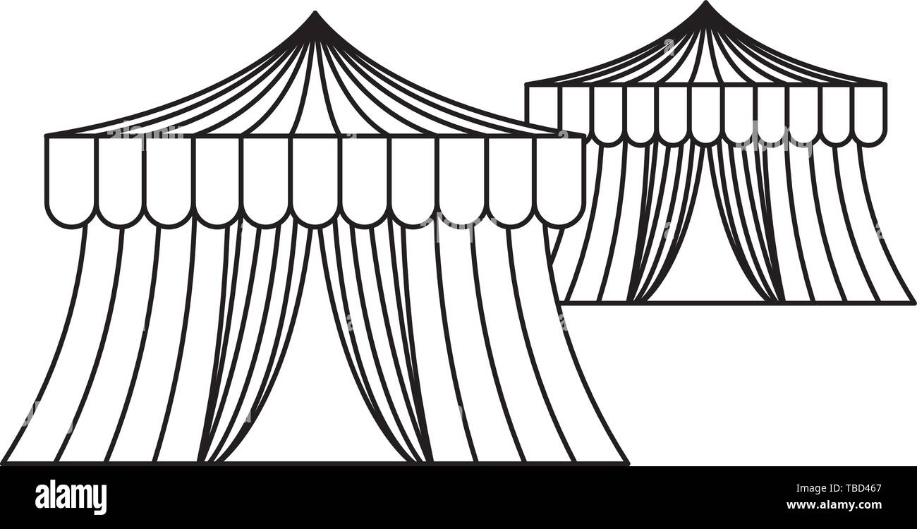circus tents carnival isolated icon vector illustration design Stock ...