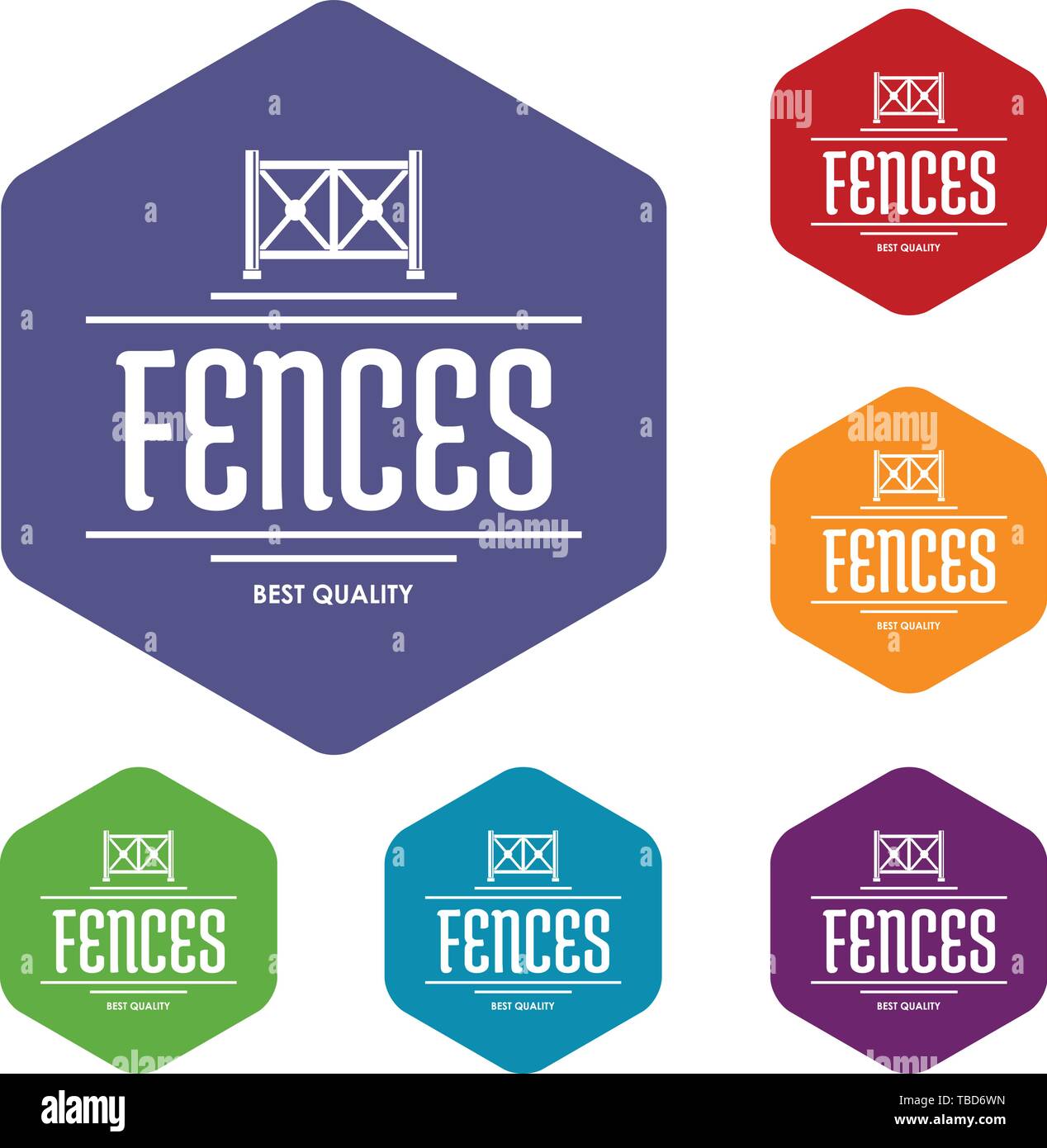 Fence quality icons vector hexahedron Stock Vector