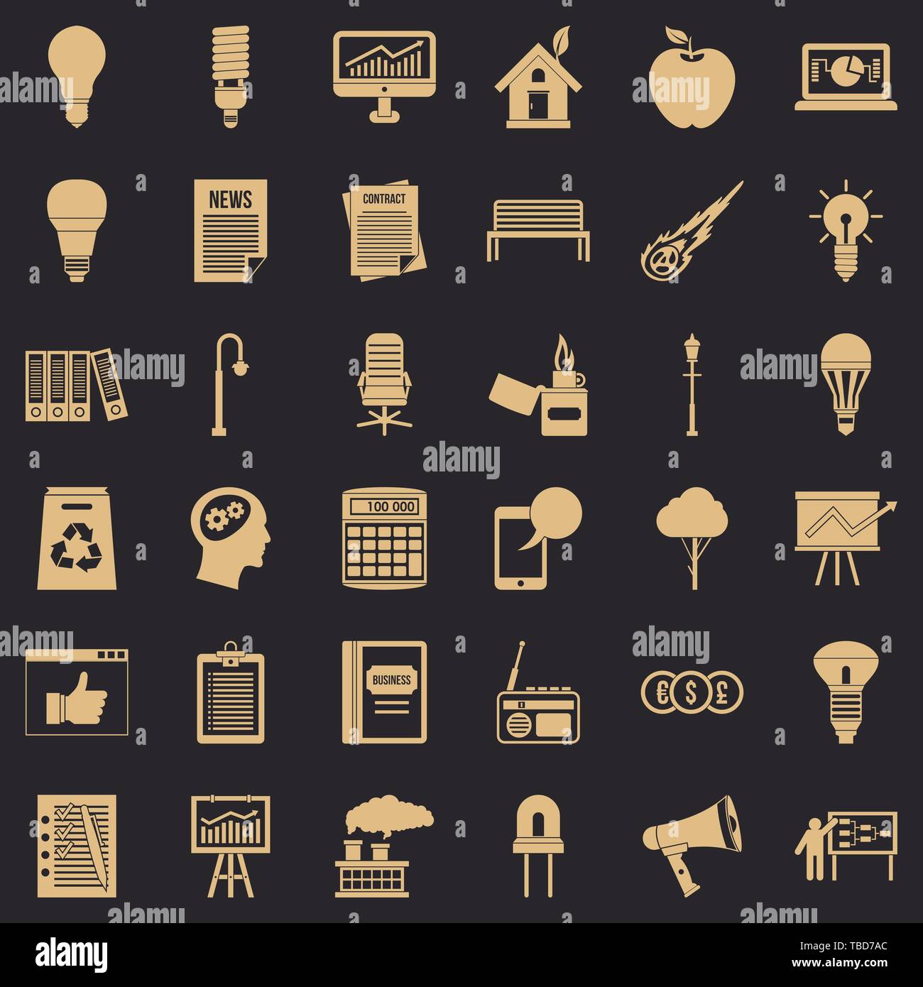 Diagram icons set, simple style Stock Vector Image & Art - Alamy