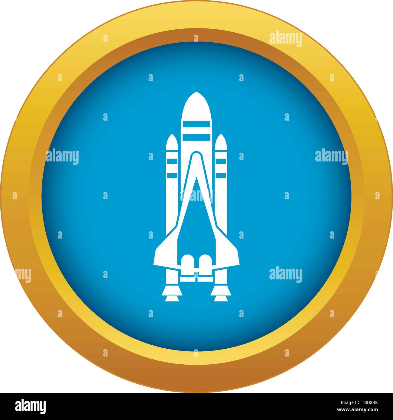 Space shuttle icon blue vector isolated Stock Vector Image & Art - Alamy