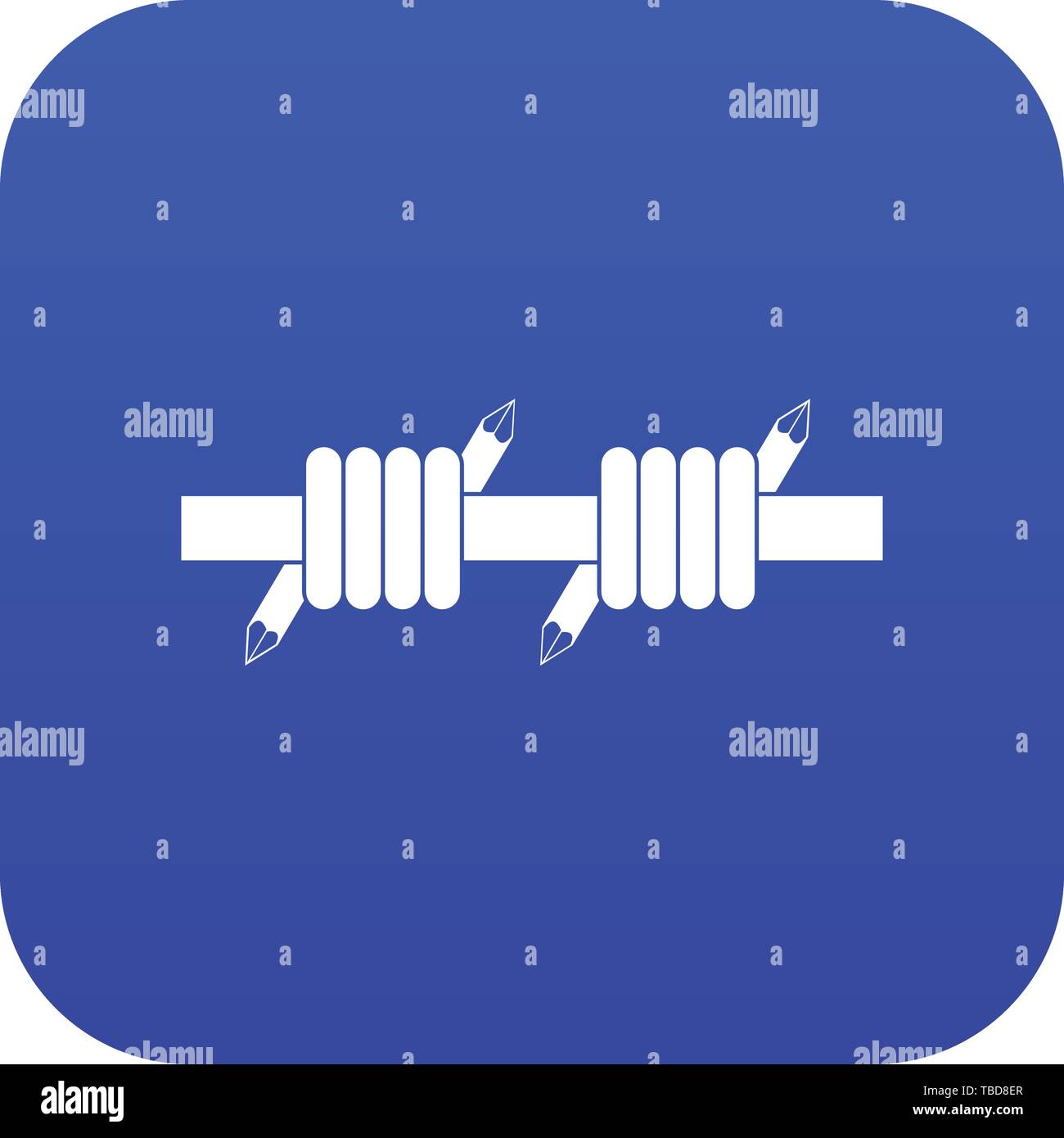 Barbed wire icon digital blue Stock Vector Image & Art - Alamy