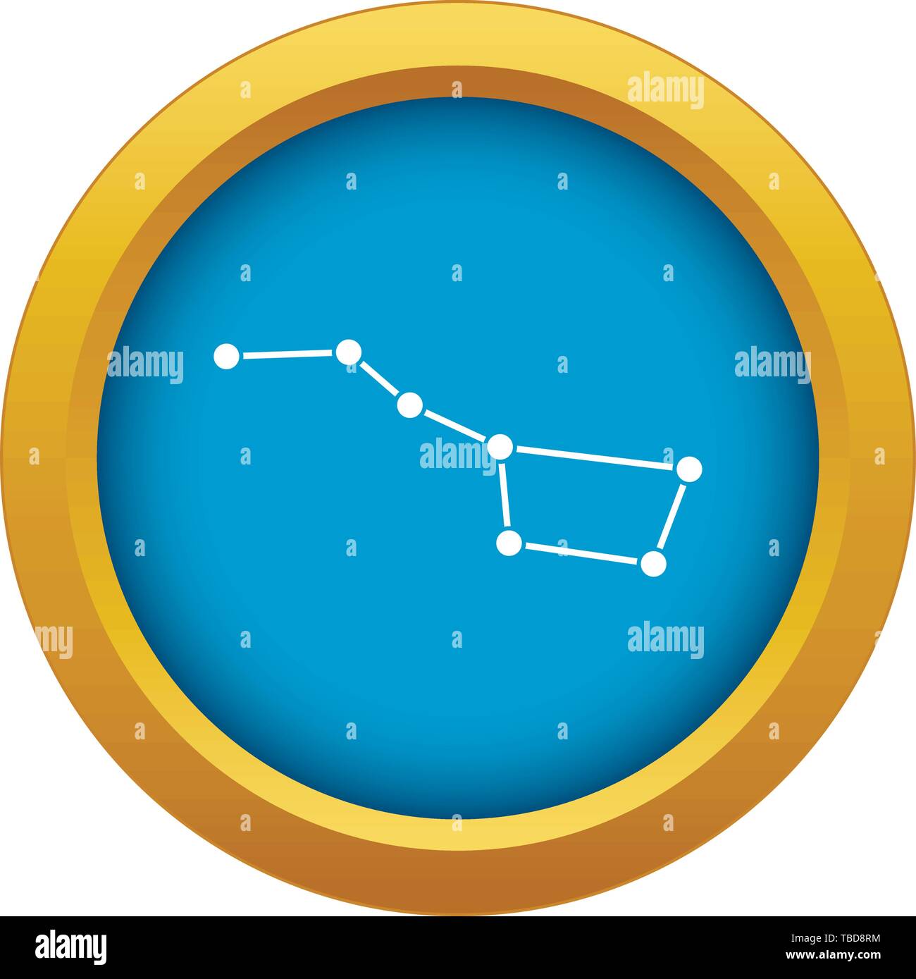 The Great Bear constellation icon blue vector isolated Stock Vector