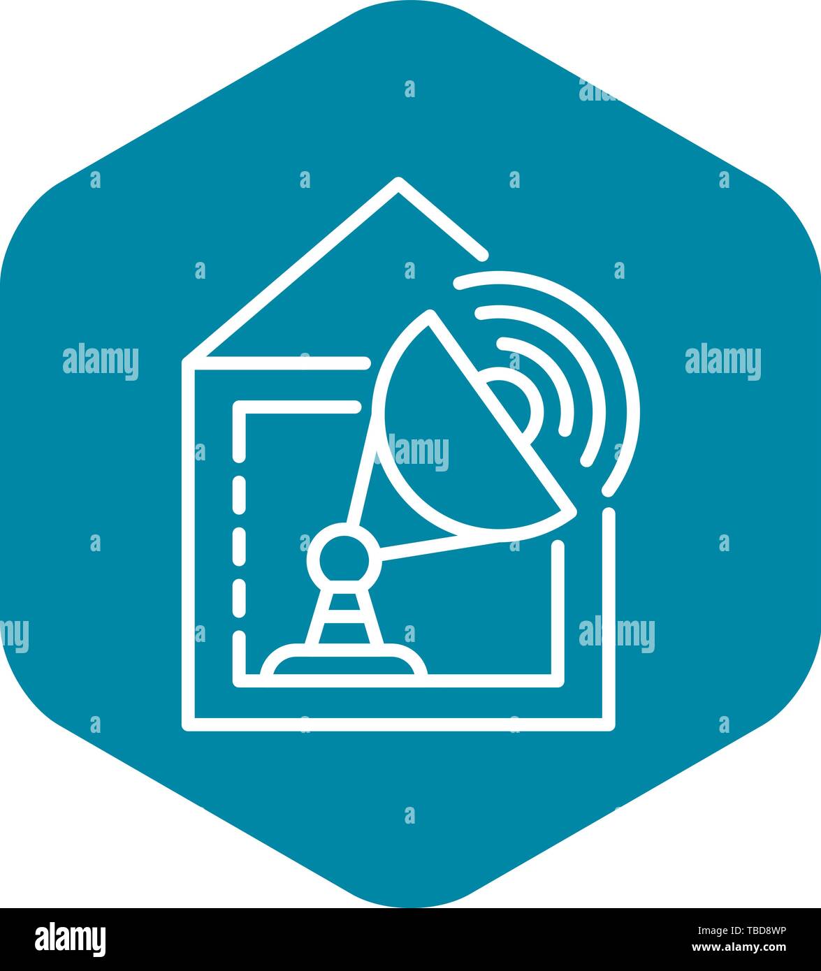 Satellite home tv icon, outline style Stock Vector Image & Art Alamy