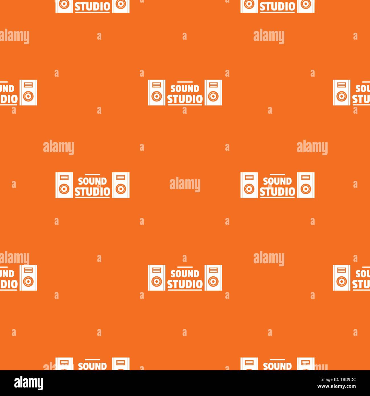 Record sound studio pattern vector orange Stock Vector Image & Art - Alamy