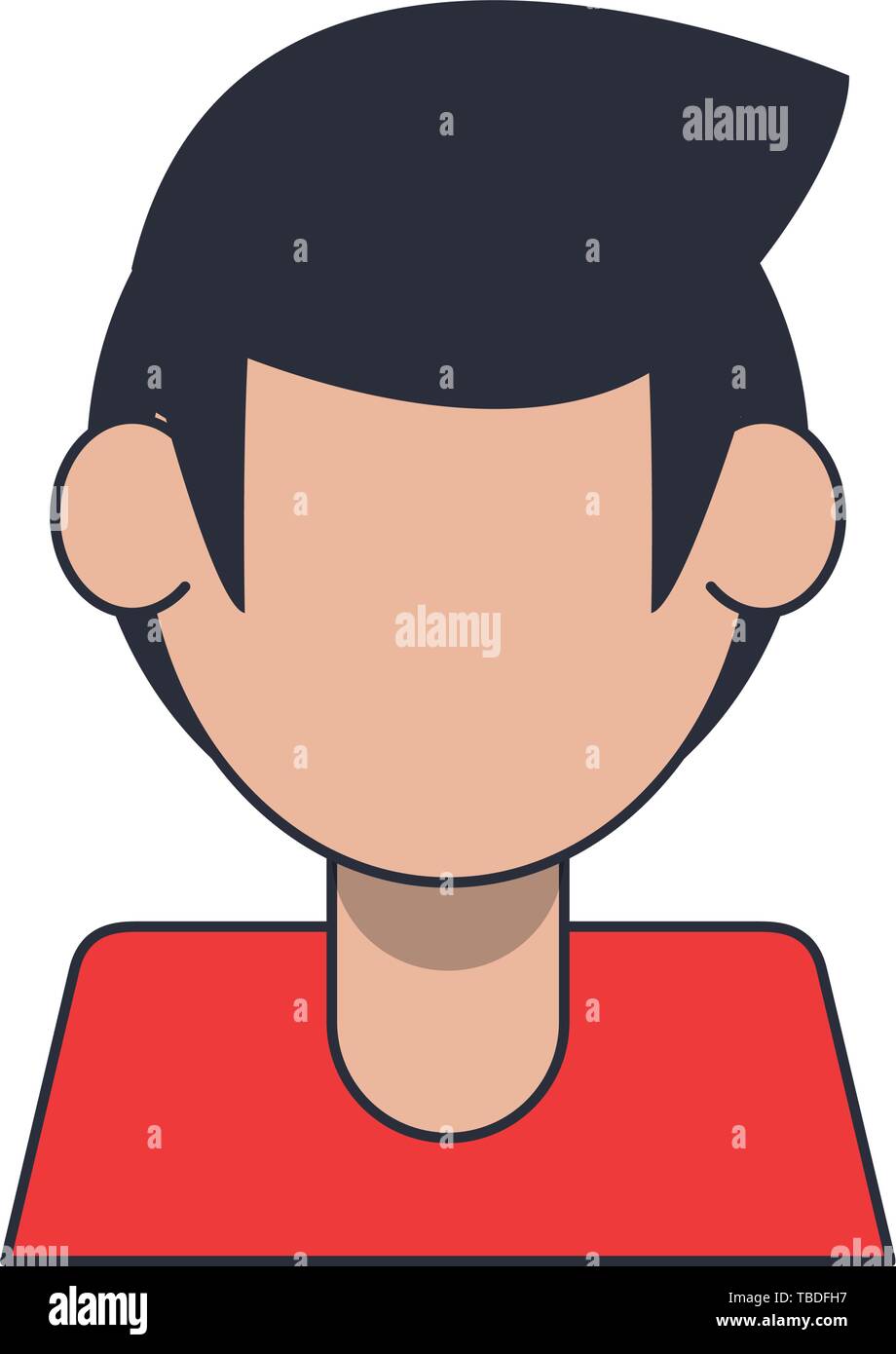 Faceless man avatar profile isolated Stock Vector Image & Art - Alamy