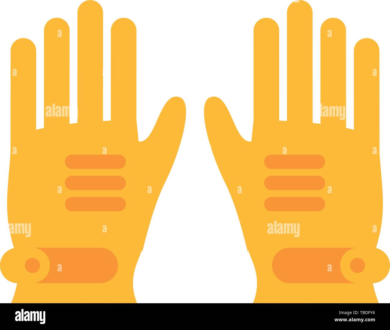 Sport winter gloves equipment cartoon isolated Stock Vector Image & Art ...