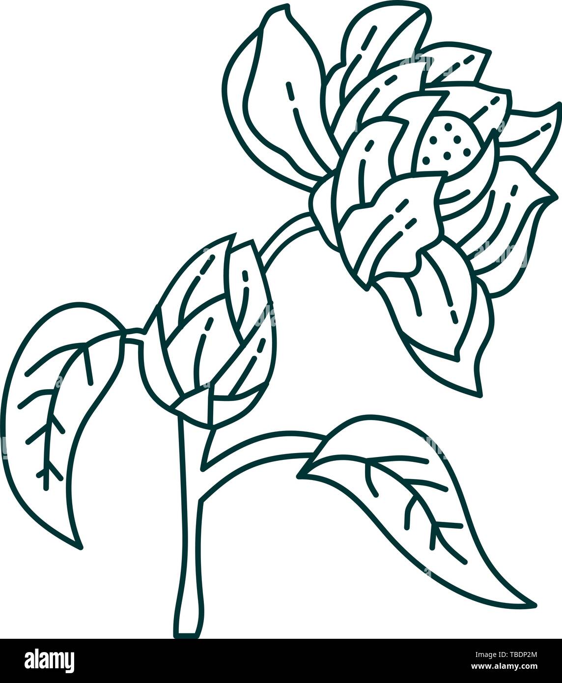 Flower Leaf Illustration Design Template Vector Stock Vector Image ...