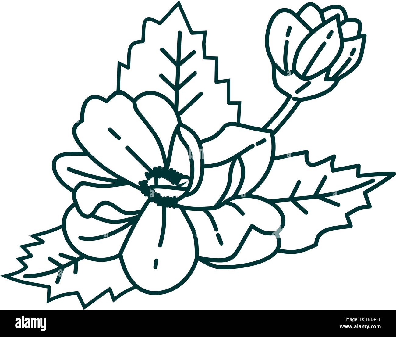 Flower Leaf Illustration Design Template Vector Stock Vector Image ...