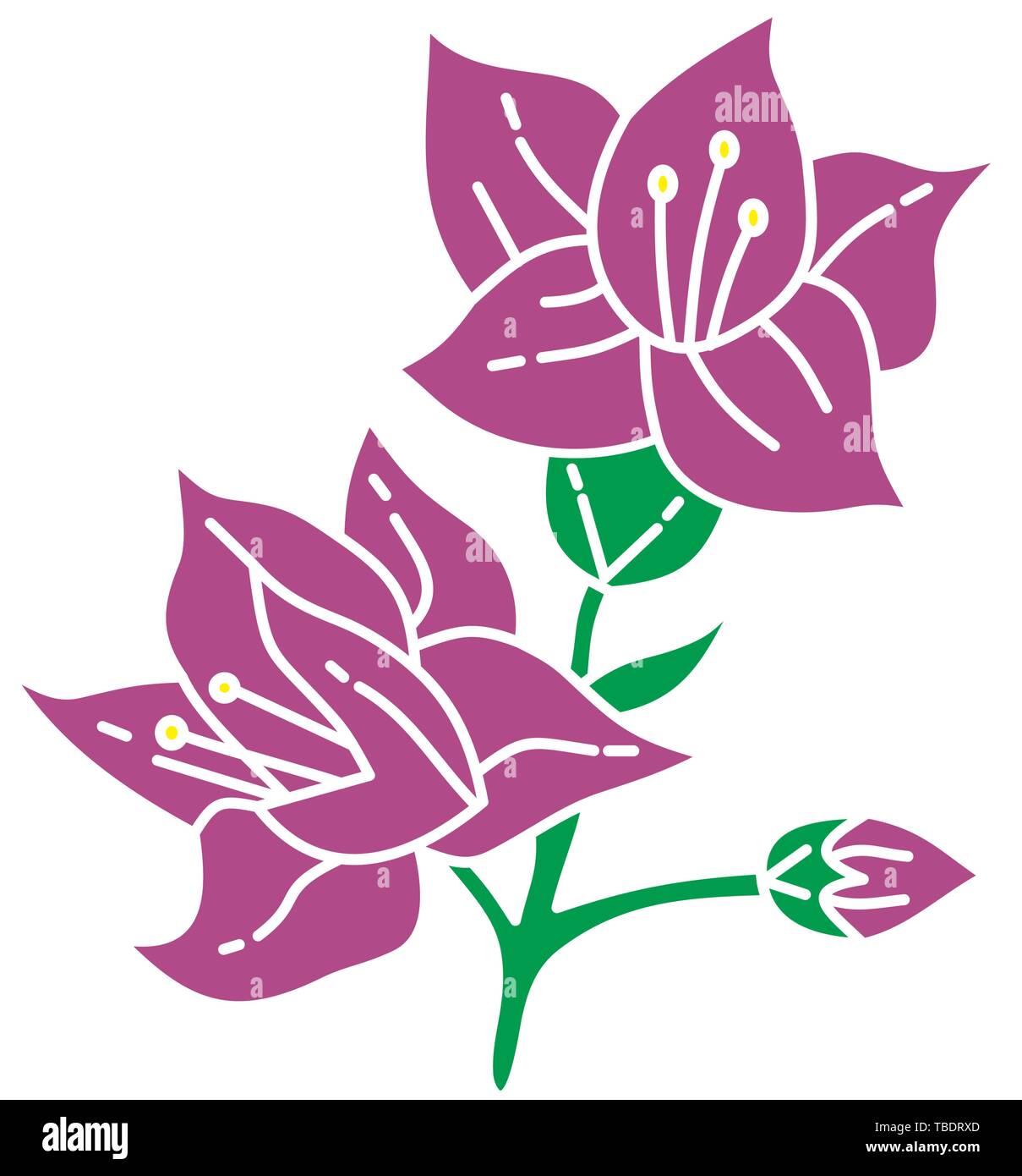 Flower Leaf Illustration Design Template Vector Stock Vector Image ...