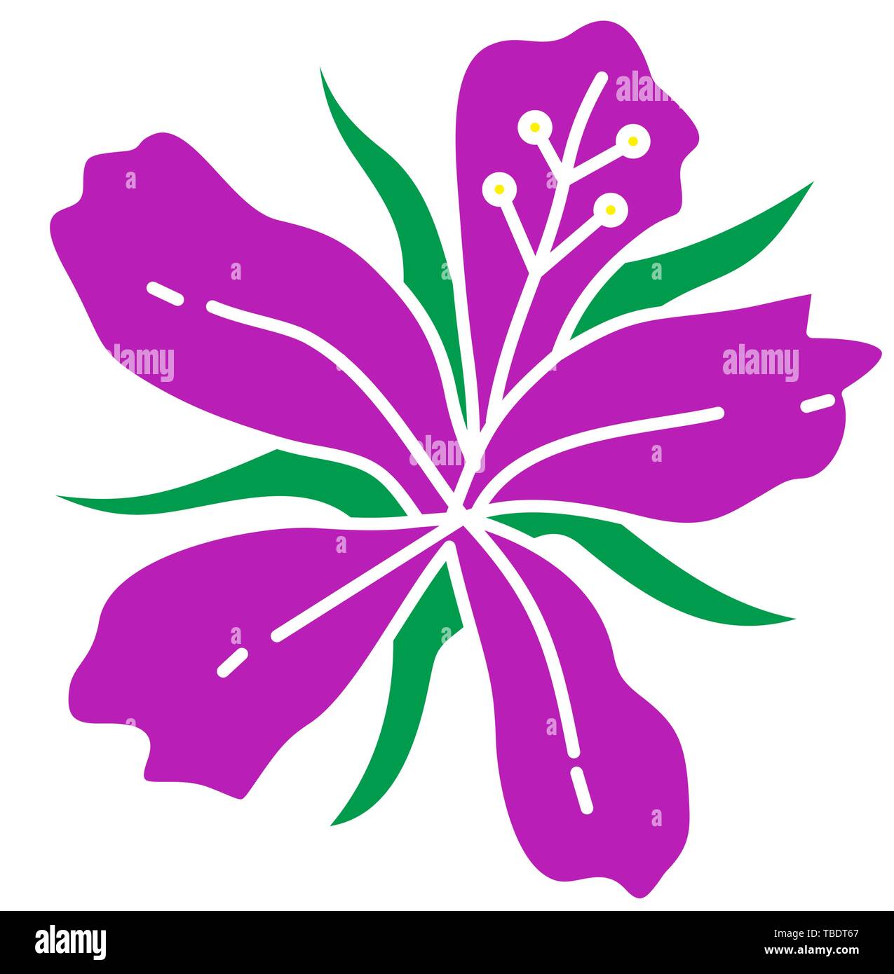 Flower Leaf Illustration Design Template Vector Stock Vector Image ...
