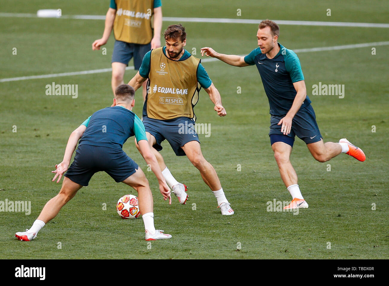 Madrid, Spain. 31st May, 2019. Fernando Llorente of Tottenham Hotspur during a training session prior to the UEFA Champions League Final match between Liverpool and Tottenham Hotspur at Wanda Metropolitano on May 31st 2019 in Madrid, Spain. (Photo by Daniel Chesterton/phcimages.com) Credit: PHC Images/Alamy Live News Stock Photo